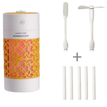 Load image into Gallery viewer, Mini LED Night Aroma Essential Oil Ultrasonic Humidifier Diffuser With Fan freeshipping - Tyche Ace