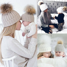 Load image into Gallery viewer, Mom And Child Warm Matching Winter Knitted Soft Beanie Hats freeshipping - Tyche Ace