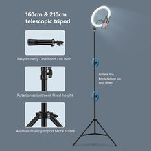 Load image into Gallery viewer, Multi-Function Led Rim Of Lamp Selfie Ring Light Photography Mobile Holder Support Tripod Stand freeshipping - Tyche Ace