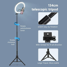 Load image into Gallery viewer, Multi-Function Led Rim Of Lamp Selfie Ring Light Photography Mobile Holder Support Tripod Stand freeshipping - Tyche Ace
