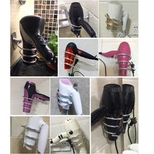 Load image into Gallery viewer, Multifunction Aluminium Wall Mounted Hair Dryer Spiral Stand Organiser freeshipping - Tyche Ace