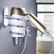 Load image into Gallery viewer, Multifunction Aluminium Wall Mounted Hair Dryer Spiral Stand Organiser freeshipping - Tyche Ace