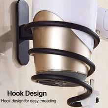 Load image into Gallery viewer, Multifunction Aluminium Wall Mounted Hair Dryer Spiral Stand Organiser freeshipping - Tyche Ace