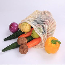 Load image into Gallery viewer, Multipurpose Reusable Cotton Mesh Vegetable Fruit Drawstring Storage Bags freeshipping - Tyche Ace