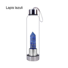 Load image into Gallery viewer, Natural Quartz Crystal Obelisk Healing Wand Gemstone Glass Water Bottle freeshipping - Tyche Ace