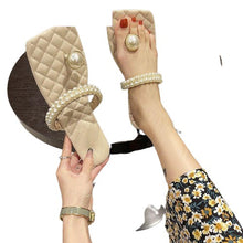 Load image into Gallery viewer, Stylish Pearl Trim Design Comfy Sandals For Women - Tyche Ace