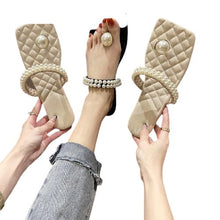 Load image into Gallery viewer, Stylish Pearl Trim Design Comfy Sandals For Women - Tyche Ace