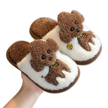 Load image into Gallery viewer, Cartoon Dog Design Warm Plush Slippers For Kids