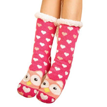 Load image into Gallery viewer, Animal Cartoon Design Non-Slip Plush Socks For Women