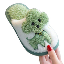 Load image into Gallery viewer, Cartoon Dog Design Warm Plush Slippers For Kids