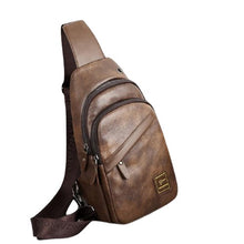 Load image into Gallery viewer, Crazy Horse Leather USB Charging Sling Back Shoulder Travel Crossbody Bags