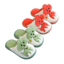 Load image into Gallery viewer, Cartoon Dog Design Warm Plush Slippers For Kids