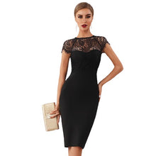 Load image into Gallery viewer, Lace Short Sleeve Hollow Out Bodycon Dresses For Women