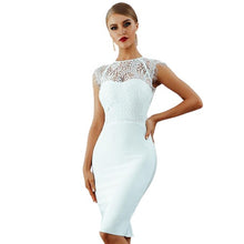Load image into Gallery viewer, Lace Short Sleeve Hollow Out Bodycon Dresses For Women