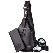 Load image into Gallery viewer, PU Leather Theftproof Rotatable Button Waterproof Shoulder Bags