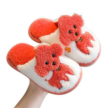 Load image into Gallery viewer, Cartoon Dog Design Warm Plush Slippers For Kids