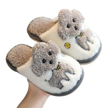 Load image into Gallery viewer, Cartoon Dog Design Warm Plush Slippers For Kids