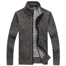 Load image into Gallery viewer, Men Faux Fur Wool Knitted Thick Coat Warm Casual Knitwear Cardigan freeshipping - Tyche Ace