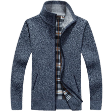 Load image into Gallery viewer, Men Faux Fur Wool Knitted Thick Coat Warm Casual Knitwear Cardigan freeshipping - Tyche Ace