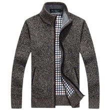 Load image into Gallery viewer, Men Winter Thick Faux Fur Wool Sweater Cardigan Jackets freeshipping - Tyche Ace