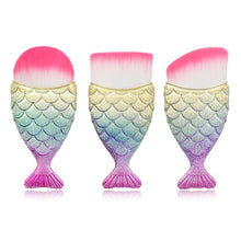 Load image into Gallery viewer, Professional Mermaid Fish Tail Powder Foundation Makeup Cosmetic Brushes freeshipping - Tyche Ace