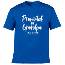 Load image into Gallery viewer, Promoted To Grandpa Est 2021 Men Graphic Short Sleeve T Shirts freeshipping - Tyche Ace