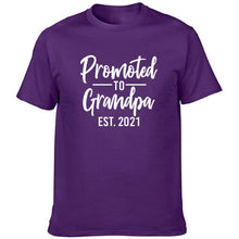 Load image into Gallery viewer, Promoted To Grandpa Est 2021 Men Graphic Short Sleeve T Shirts freeshipping - Tyche Ace