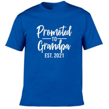 Load image into Gallery viewer, Promoted To Grandpa Est 2021 Men Graphic Short Sleeve T Shirts freeshipping - Tyche Ace