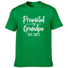 Load image into Gallery viewer, Promoted To Grandpa Est 2021 Men Graphic Short Sleeve T Shirts freeshipping - Tyche Ace