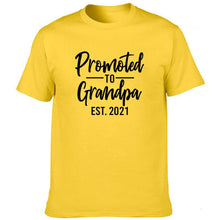 Load image into Gallery viewer, Promoted To Grandpa Est 2021 Men Graphic Short Sleeve T Shirts freeshipping - Tyche Ace