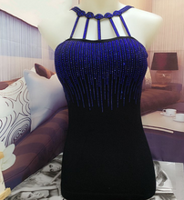 Load image into Gallery viewer, Rhinestone Ladies Shiny Padded Camisoles freeshipping - Tyche Ace