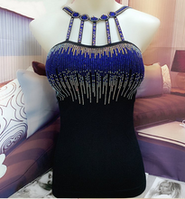 Load image into Gallery viewer, Rhinestone Ladies Shiny Padded Camisoles freeshipping - Tyche Ace