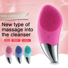 Load image into Gallery viewer, Silicone Ultrasonic Electric Vibration Deep Pore Cleaning Massage Brush freeshipping - Tyche Ace