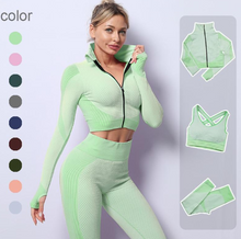 Load image into Gallery viewer, Seamless Women Yoga Workout Sportswear Sets