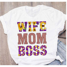 Load image into Gallery viewer, Stylish Fashionable Women Graphic  Print Mother Summer Shirt Tops freeshipping - Tyche Ace