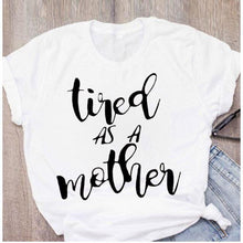 Load image into Gallery viewer, Stylish Fashionable Women Graphic  Print Mother Summer Shirt Tops freeshipping - Tyche Ace