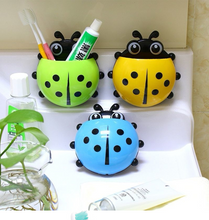 Load image into Gallery viewer, Stylish Ladybug Design Wall Mounted Toothbrush Holder Children Bath Toys freeshipping - Tyche Ace