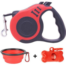 Load image into Gallery viewer, Tear Resistant, Retractable Heavy Walking Dog Leash Bowl Waste Bag Dispenser and Bags Sets freeshipping - Tyche Ace