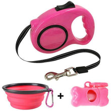 Load image into Gallery viewer, Tear Resistant, Retractable Heavy Walking Dog Leash Bowl Waste Bag Dispenser and Bags Sets freeshipping - Tyche Ace