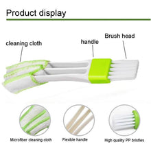 Load image into Gallery viewer, Two in One Green Car Air-conditioning Vent Cleaning Brush & Dirt Duster freeshipping - Tyche Ace