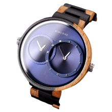 Load image into Gallery viewer, Unisex 2 Time Zone Multi Colour Wooden Watches freeshipping - Tyche Ace