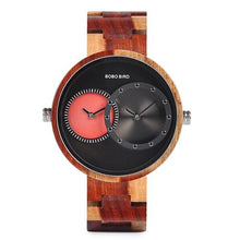 Load image into Gallery viewer, Unisex 2 Time Zone Multi Colour Wooden Watches freeshipping - Tyche Ace