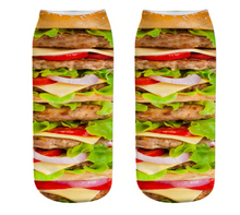 Load image into Gallery viewer, Unisex 3D Food Print Cotton Polyester Ankle Socks freeshipping - Tyche Ace