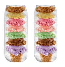 Load image into Gallery viewer, Unisex 3D Food Print Cotton Polyester Ankle Socks freeshipping - Tyche Ace