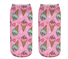 Load image into Gallery viewer, Unisex 3D Food Print Cotton Polyester Ankle Socks freeshipping - Tyche Ace