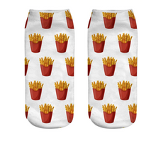 Load image into Gallery viewer, Unisex 3D Food Print Cotton Polyester Ankle Socks freeshipping - Tyche Ace
