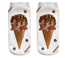 Load image into Gallery viewer, Unisex 3D Food Print Cotton Polyester Ankle Socks freeshipping - Tyche Ace