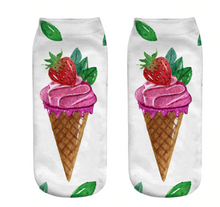 Load image into Gallery viewer, Unisex 3D Food Print Cotton Polyester Ankle Socks freeshipping - Tyche Ace