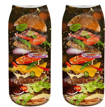 Load image into Gallery viewer, Unisex 3D Food Print Cotton Polyester Ankle Socks freeshipping - Tyche Ace