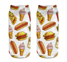 Load image into Gallery viewer, Unisex 3D Food Print Cotton Polyester Ankle Socks freeshipping - Tyche Ace